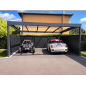 Structure Seule Carport Aluminium V3 1 Pente Auto-portée (Armature Sans Plaque) Sur Mesure