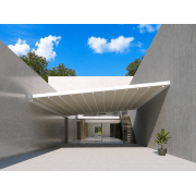 Pergola Toile Rétractable S-Luxe Soltis w96 Ferrari® Etanche Entre 2 Murs Electrique 5x4m