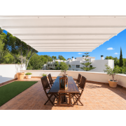Pergola Suspendue (Bras de Supports) Toile Rétractable S-Luxe Sauleda® Technical Etanche Electrique