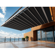 Pergola Suspendue (Sans Poteaux) Toile Rétractable S-Luxe Sauleda® Technical Etanche Electrique