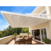 Pergola Suspendue (Bras de Supports) Toile Rétractable S-Luxe Soltis w96 Ferrari® Etanche Electrique