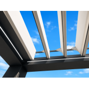 Joints d'étanchéité sur chaque lame pergola bioclimatique S3 4x3m lames parallèles adossée