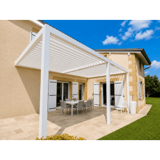 Pergola bioclimatique S3 8x3.5m lames parallèles