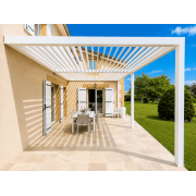 Pergola bioclimatique S3 Blanche 6m en 2 modules