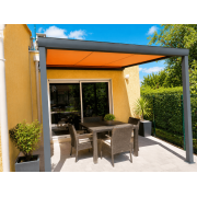 Pergola toile enroulable orange