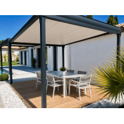  	Pergola toile enroulable 4x4 autoportée
