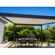 Pergola toile enroulable autoportée 4x4 
