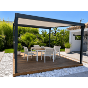 Pergola toile enroulable structure 7016 autoportée 
