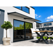 Marquise Auvent Suspendu Baie Vitrée Gris Anthracite 7016 