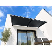 Brise Soleil Horizontal Suspendu 2.4m Gris Anthracite 7016