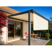  	Store banne sur pieds 3.7x2.9m avec lambrequin 