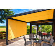  	Store banne sur pieds avec lambrequin 2.95x3.4m - Toile Dickson orc-0681-120-dune