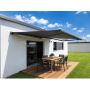  	Store banne motorisé 5x3.5m gris anthracite 7016