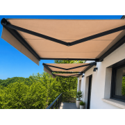Stores bannes 3m électrique toile beige