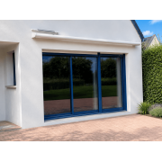 Store Banne Solaire Toile Grège T101, Structure Blanc 9010