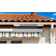  	Capteur solaire blanc assorti store banne blanc