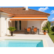  	Store banne led 5x3 toile orange