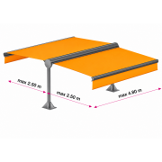Store double pente 4.8x5m