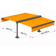 Store double pente dimensions max