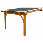 Pergola bois avec store de toit