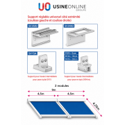 Choix supports de pose store toiture 2 modules