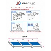 Choix supports de pose store toiture 3 modules
