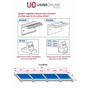 Choix supports de pose store toiture 2 modules