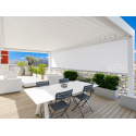 Store Screen ZIP Coffre 105 Alkenz Micro-Perforé Électrique M-Soft Vertical Extérieur pour Pergola & Véranda Sur Mesure