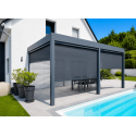 Store Screen ZIP Solaire Coffre 105 Alkenz Micro-Perforé Moteur Somfy Extérieur pour Pergola & Véranda Sur Mesure