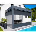 Store Screen ZIP Solaire Dooya Coffre 105 Cristal Stabilisé Transparent + Micro-Perforé Dickson Sur Mesure