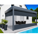 Store Screen ZIP Solaire Dooya Coffre 120 Cristal Stabilisé Transparent + Micro-Perforé Dickson Sur Mesure