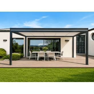 	Pergola Toit Plat Panneaux Sandwich 62mm Autoportée 6x4m	