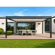 	Pergola Toit Plat Panneaux Sandwich 62mm Autoportée 6x4m	