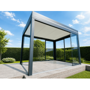 	Pergola Toit Plat Panneaux Sandwich 62mm Autoportée 6x4m	
