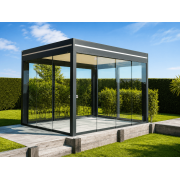 	Pergola Toit Plat Panneaux Sandwich 62mm Autoportée 6x4m	