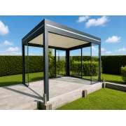 	Pergola Toit Plat Panneaux Sandwich 62mm Autoportée 6x4m	