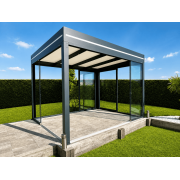 Pergola Toit Plat Panneaux Sandwich 16mm Autoportée 4.3x3m