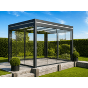 Pergola Toit Plat Panneaux Sandwich 16mm Autoportée 4.3x3m