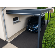 Carport Adossé 8.5m Toit Plat Panneaux Sandwich 16mm