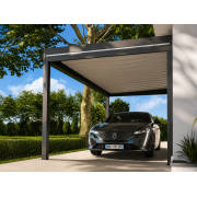 Carport Aluminium Toit Plat Bac Acier Autoporté Sur Mesure