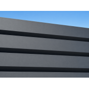 Clôture Aluminium Persiennée Lames 137x20mm Sans Vis à Vis Extérieur à Sceller Sur Mesure