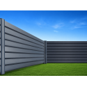 Clôture Aluminium Persiennée Lames 137x20mm CL07 Sans Vis à Vis Extérieur à Sceller Sur Mesure