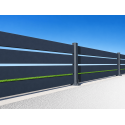 Clôture Aluminium Ajourée Lames 100x20mm PB09 Extérieure à Visser sur Muret ou Applique (à l'Anglaise) Sur Mesure