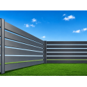 Clôture Aluminium Ajourée Lames 100x20mm PB09 Extérieure à Sceller Sur Mesure