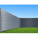 Clôture Aluminium Pleine Lames 150x20mm PB06 Extérieure à Sceller Sur Mesure