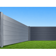 Clôture Aluminium Pleine Lames 150x20mm à Sceller Sur Mesure