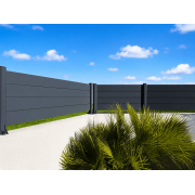 Clôture Aluminium Pleine Lames 100x20mm à Visser sur Muret ou Applique (à l'Anglaise) Sur Mesure