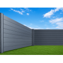 Clôture Aluminium Pleine Lames 100x20mm PB09 Extérieure à Sceller Sur Mesure