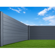 Clôture Aluminium Pleine Lames 100x20mm à Sceller Sur Mesure