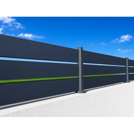 Pièces Détachées pour Clôture Aluminium Ajourée Lames 150x20mm & 100x20mm 